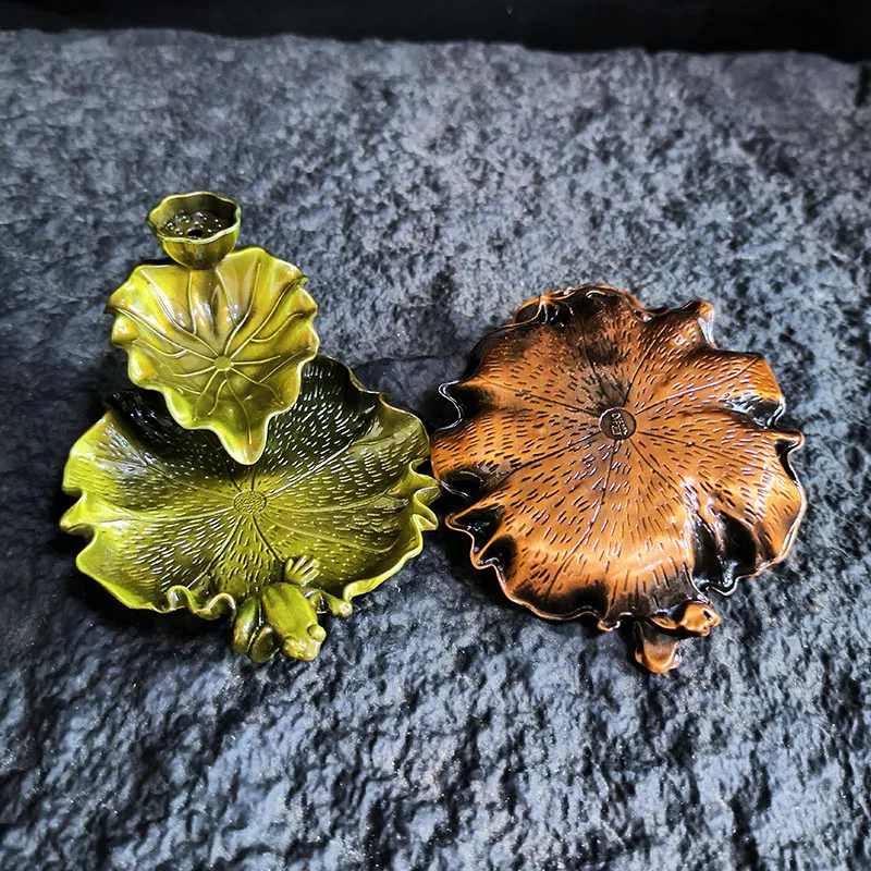 1x لوتس بركة ارتجاعي البخور الموقد المعادن الضفدع...