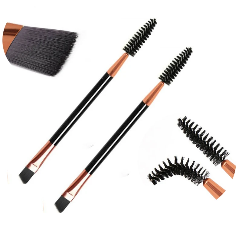 Eyebrow Eyeliner Brush Spoolie Brush and Angled Brow Brush Eyelash