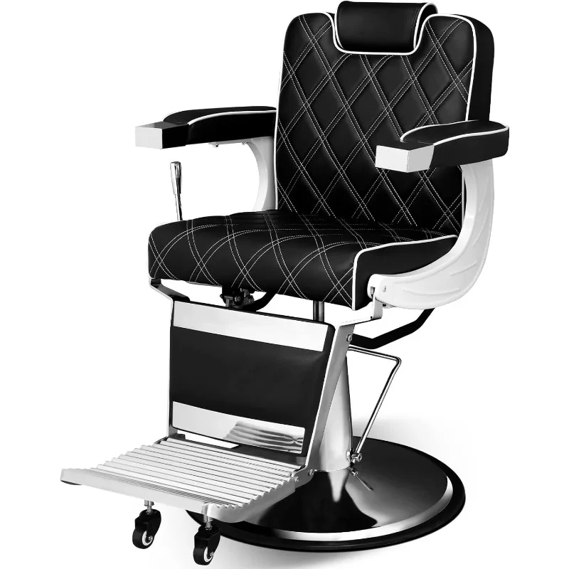 Chair Heavy Duty Professional Salon Chair for Hair Stylist, Reclining All Purpose Chair Hydraulic Hair Adjustable Headrest