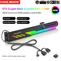 COOLMOON GT8 Graphics Card Support 5V ARGB GPU Holder with Aluminum Alloy Shell Video Card Stand for ASUS/MSI/GIGABYTE/ASRock 1