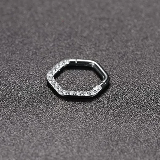 Anelli Naso E Setto In Acciaio Inox 316L - 16G, 8-12 Mm, 2 Pezzi - Argento, Rosa, Nero, Arcobaleno - Foto 10