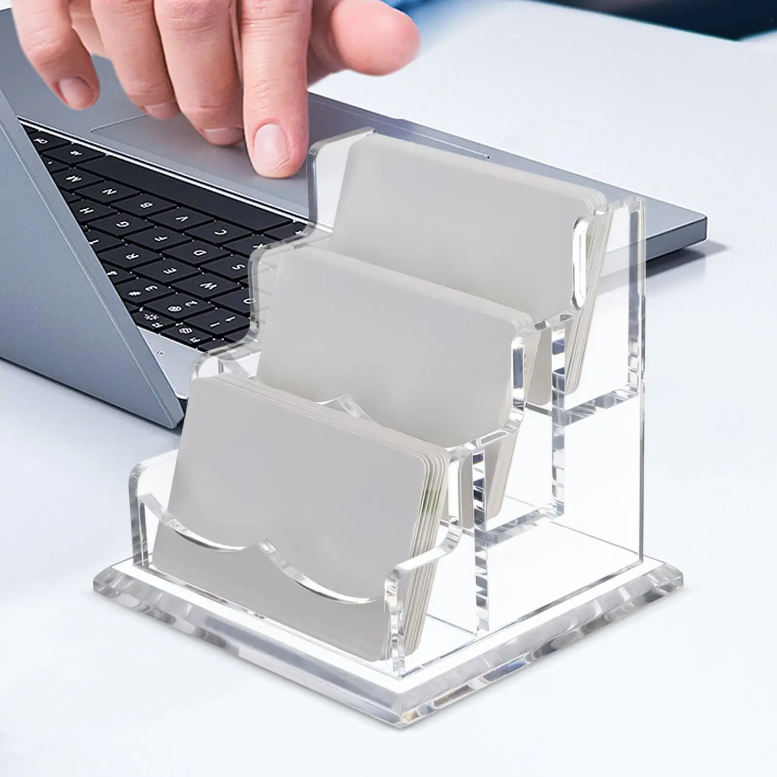 명함 홀더 데스크 명함 디스플레이용 스탠드 사무실 리셉션용 멀티 슬롯 데스크탑 디스플레이 주최자 스탠드