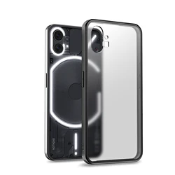 Universal Protective Matte Soft TPU Armor Bumper Cover - 360° Enhanced Shockproof Case for Nothing Phone 1 (Black)
