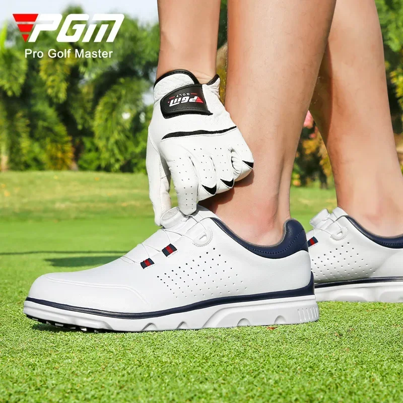 PGM Golf Shoes Men Waterproof Breathable Men's Golf Shoes Male Rotating Shoelaces Sports Sneakers Non-slip Trainers XZ319