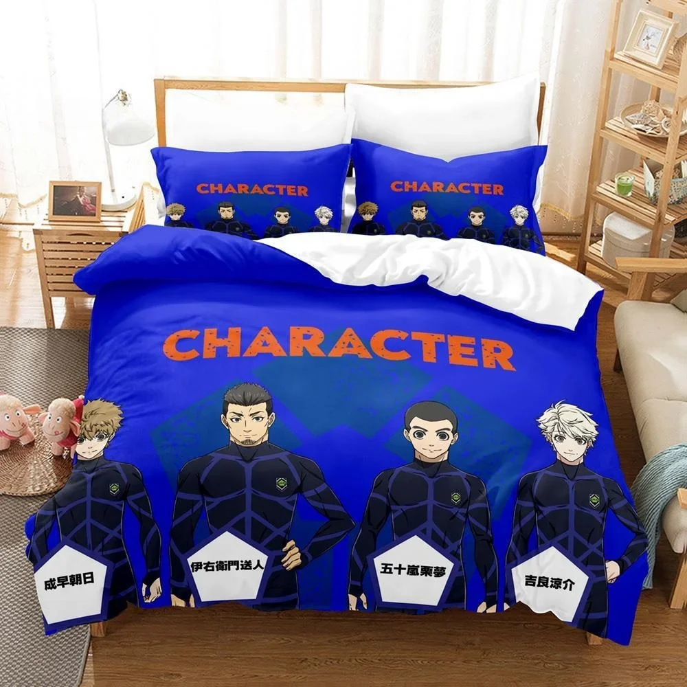 Fashion 3D Print Anime Bed Sheet Bluelock Bedding Set Single Twin Full Queen King Size Bed Set Adult Kid Bedroom Duvetcover Sets