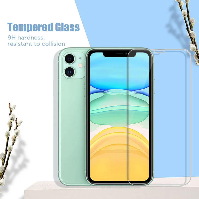 

Закаленное стекло для iPhone 11, 12 Pro Max Mini, X, XR, XS Max, Защитное стекло для iPhone 7, 8, 6, 6S Plus, 5 дюймов, жесткая пленка