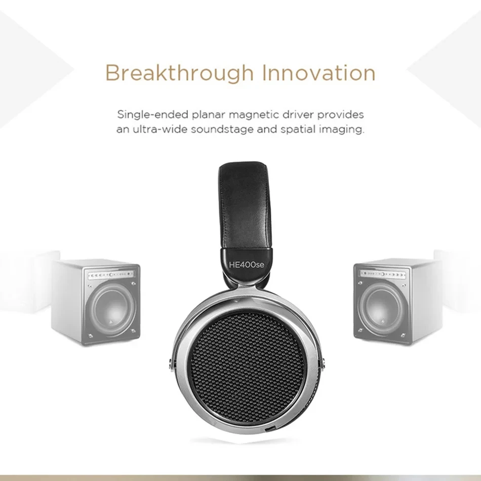 오리지널 HIFIMAN HE400SE V2 오픈 백 헤드폰, 정역학 풀 사이즈 다이어프램, 마그네틱 평면 스틸 유선 3.5mm 헤드셋