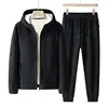 Plus Size 7xl 8xl Men's 2pcs Tracksuit Sets Winter Warm Polar Fleece Liner Jacket+pants Set Men Casual Thick Sportswear Clothes 5