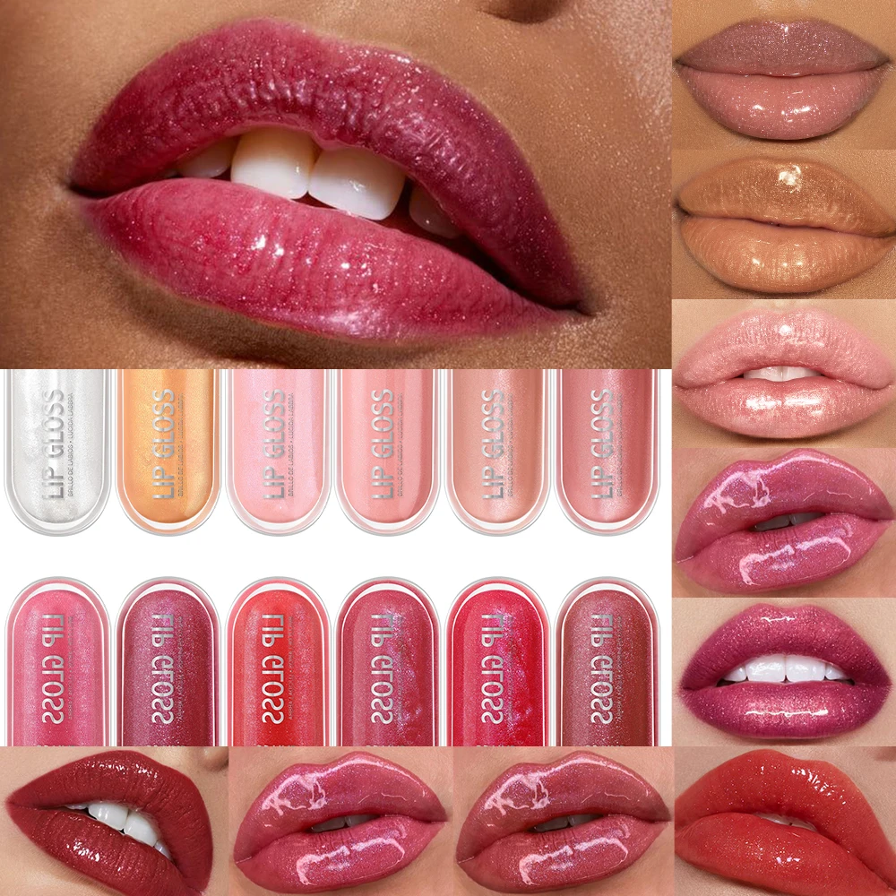 USHAS 12 Colors Glitter Lip Gloss Long Lasting Diamond Pearlescent Metallic Liquid Lipstick Moisturizing Lip Glaze Cosmetics 2