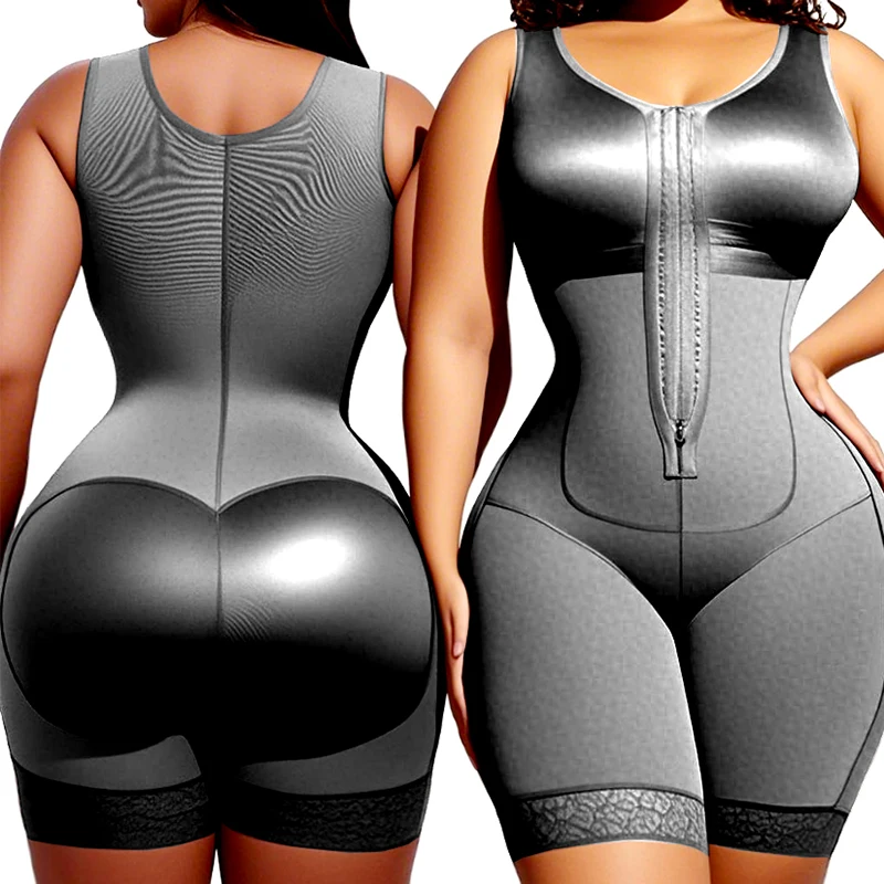 AfruliA Fajas Colombianas Girdles Shapewear Abdomen Control Body Shaper Slimming Sheath Waist Trainer One-piece Bodysuits Corset