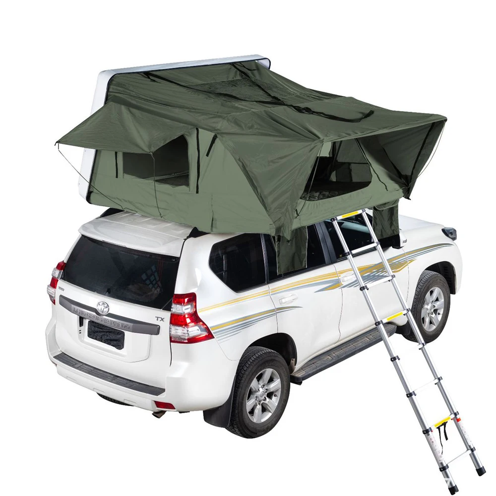 Durable Hard Shell Car Roof Top Tent Outdoor Folding Camping Roof Top Tent 4 4x4 Off Toad Person ABS Roof Hard For Suv