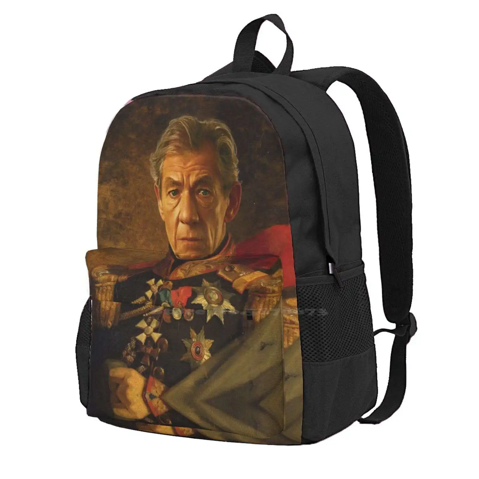 

Sir Ian Mckellen-Replaceface Hot Sale Backpack Fashion Bags Sir Ian Mckellen Portrait Photoshop George Dawe Replaceface Celebs