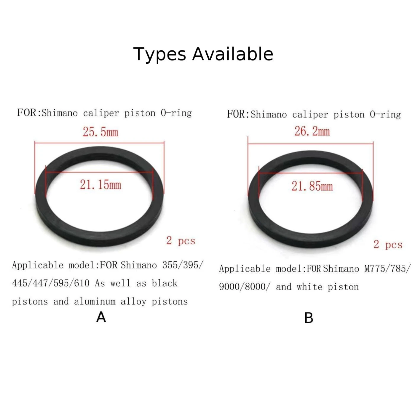 4 Joints De Piston Pour étrier De Frein Hydraulique Vélo - Compatible Shimano