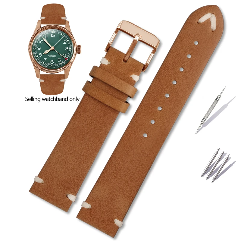 Correa de reloj de cuero de imitación de 18 mm, 20 mm y 22 mm para Omega Hippocampus 300/150/600 Speedmaster para hombre, adecuada para correa de reloj Seiko Hamilton