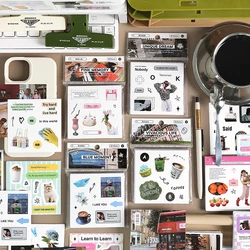 50Pcs Vintage Magazine Style Stickers Decoration Scrapbooking Diary DIY Album Journal Photocard Hand Account Material Stationery