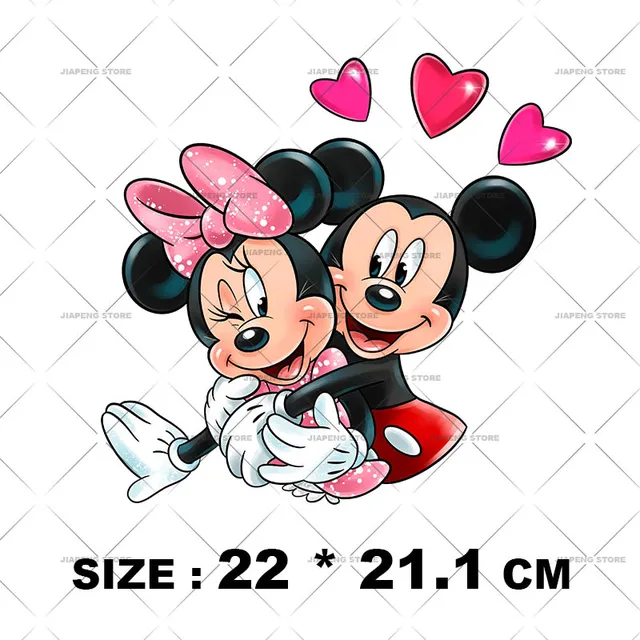 Mickey Minnie Mouse Stickers For Woman Clothes Disney Print Iron-on Transfers On Couple Clothing Appliques Patches on Bags DIY - AliExpress for Free Printable Minnie Mouse Stickers