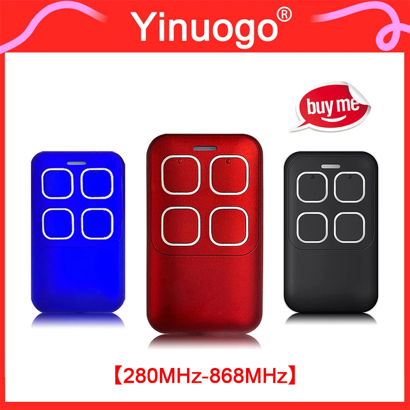 

Yinuogo 280MHz-868MHz Garage Door Remote Control Duplicator All in 1 MultiFrequency Electric Gate Opener Hand Transmitter