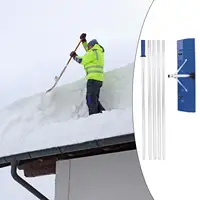 Roof Rake Snow Roof Rake, Premium Detachable Adjustable Length with Wheel, Roof Snow Rake for Roof Rooftop Lawn Patio Window 2