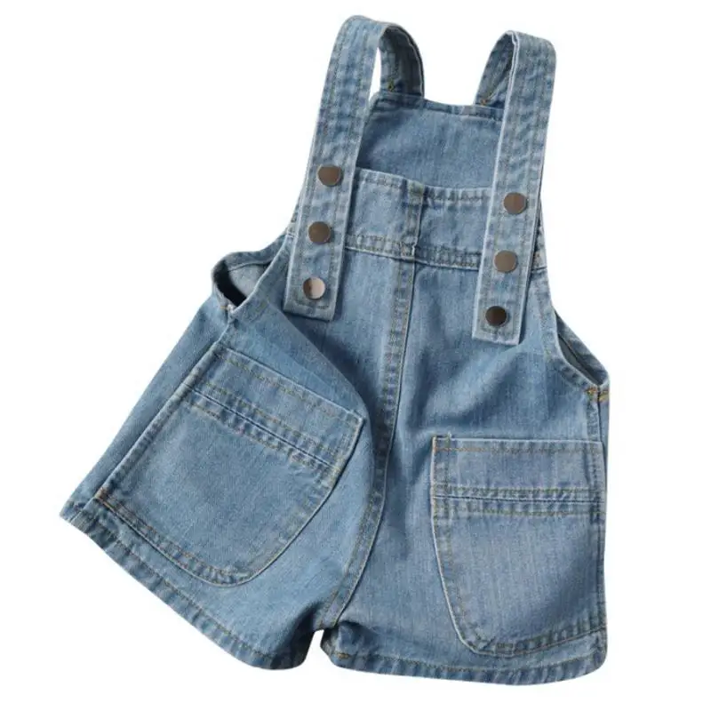New Kids Boys Shorts Jeans Overalls Summer Fashion Casual Style Children Jumpsuit Baby Boys Denim Romper Strap Shorts 0-8 y