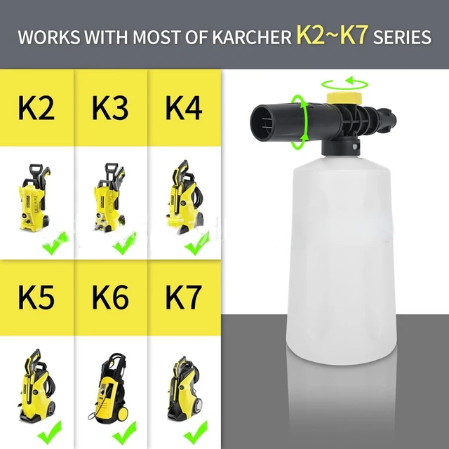 1/4 QC High Pressure Washer Joint Foam Pot Adapter Car Cleaning Tool  Accessories Suitable for Karcher K2 K3 K4 K5 K6 K7 - AliExpress