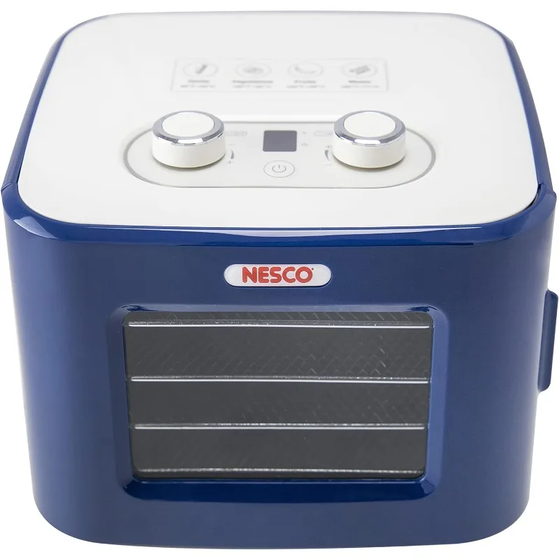 

NESCO FD-41B Snackmaster Jr Food Dehydrator for Beef Jerky, Fruit, Herbs, and Snacks, 4 Trays, Blue