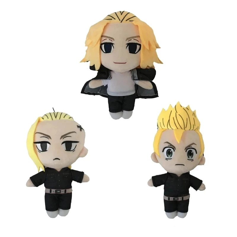 Tokyo Revengers Plush Doll Tokyo Avengers Ken Takemichi Hinata Atsushi Anime Soft Stuffed Toy Plushie Pillow Doll Kids Gift anime tokyo revengers card manjiro ken takemichi hinata atsushi chibi kawaii small card for fans collection gift cosplay props