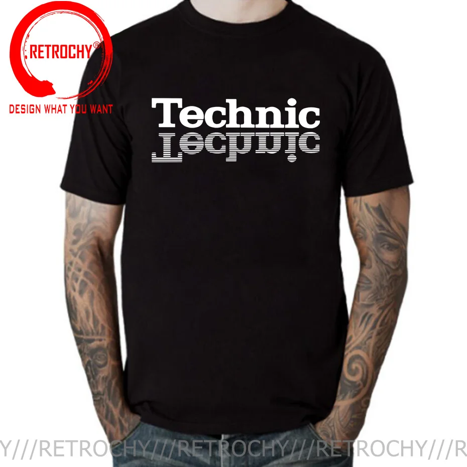 New Vintage Magliette Black Technics T Shirt Dj 1200 Giradischi Music House Techno Electronic Hip Hop New Hot Summer T-Shirt Da Uomo