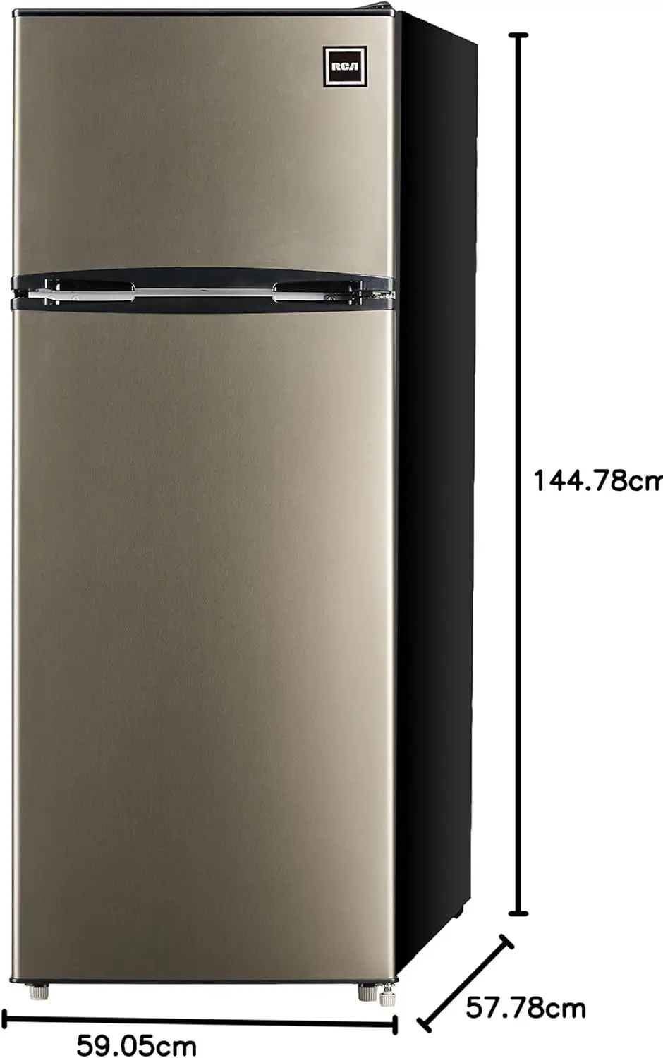 725 2 Door Apartment Size Refrigerator with Freezer, Stainless,7.5 cu ft 5
