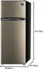 725 2 Door Apartment Size Refrigerator with Freezer, Stainless,7.5 cu ft 5