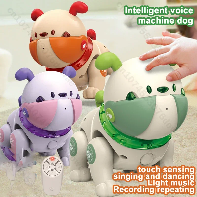 Smart Interactive Robot Dog Simulated Voice and Touch SensingSing Dancing Programmable Children's Educational Crawling Christmas
