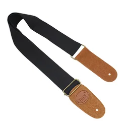 Multi - Color Adjustable Cotton Guitar Strap for Bass, Acoustic & Electric Guitars (GS - 03 Black)