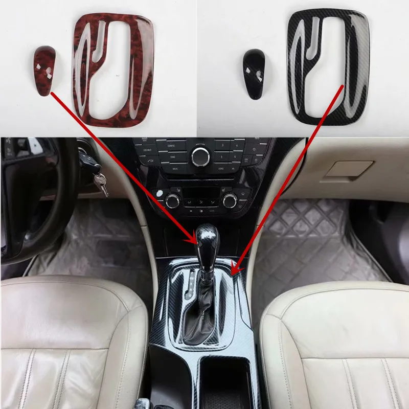 

Car sticker ABS carbon fiber grain or wooden gear panel shift knob decoration for 2009-2016 OPEL INSIGNIA G09 car accessories