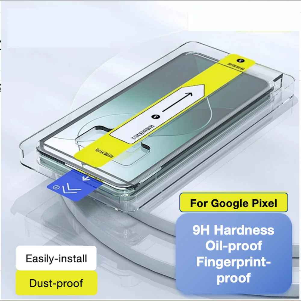 Ultimate Tempered Glass Screen Protector with Easy Install & Auto-Dust Removal Kit