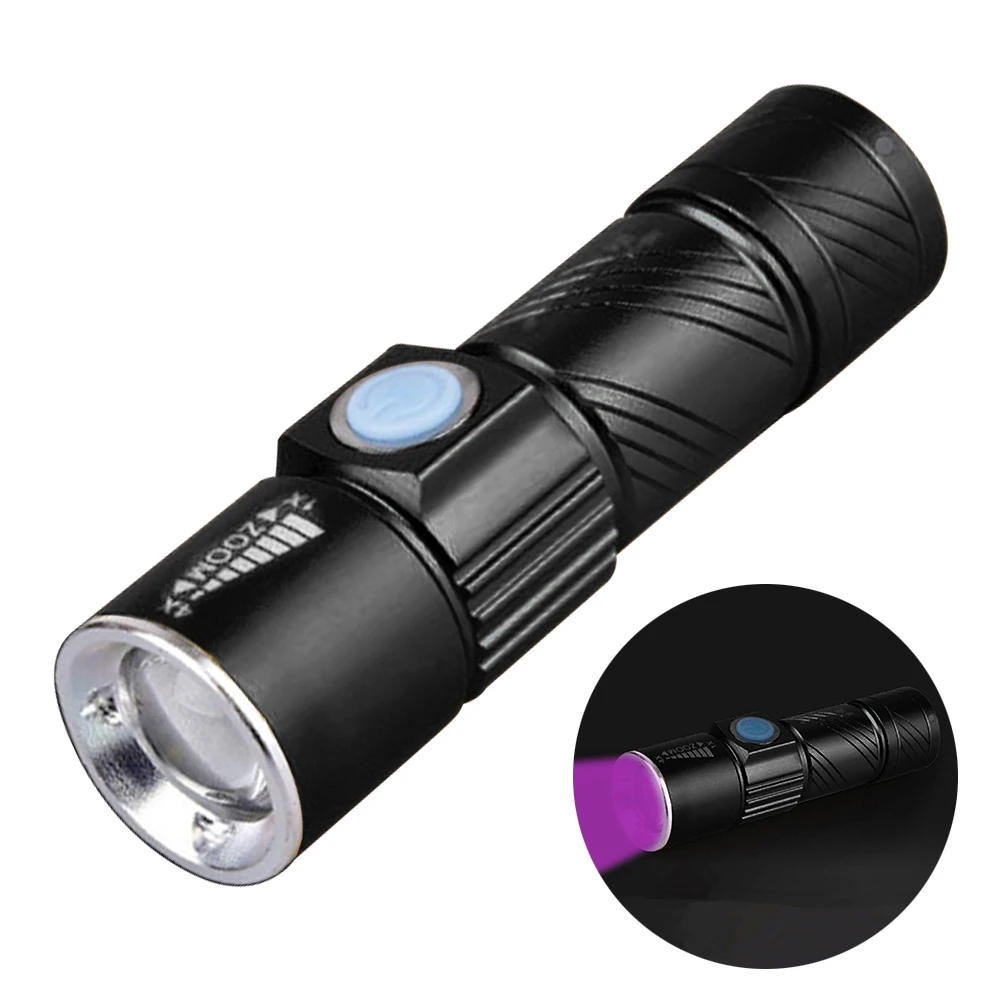 Fluorescent Jade Money Detector 365nm UV Curing Light IPX4 Waterproof Ultraviolet Blacklight 600mAh for Dog Cat Urine Pet Stains