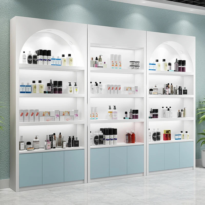 Cosmetics display cabinet Simple beauty salon Nail polish display