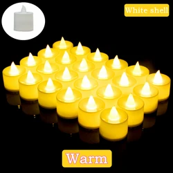 LED Flameless Tealight Candles with Warm Light - Battery Operated for Wedding and Home Decor (Set of 24/50) (50 - Pack(Recommend))