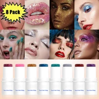 8 Pack Face Glitter Bar Makeup Chunky Glitter Gel Makeup for Hair Body Glitter Stick Sparkling Holographic Mermaid Sequins Paint 1
