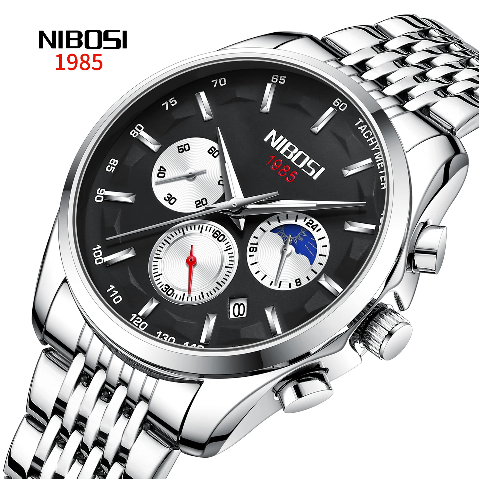 NIBOSI 2022 Relogio Masculino Fashion Brand Luxury Mens Watches Stainless Steel Waterproof Sports Quartz Men Watch For Gift Box 