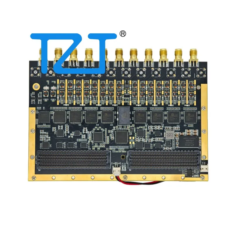 TZT FMCADDA-2T16R-9552 16채널 14비트 500M ADC + 2채널 16비트 2.2G DAC 고속 FMC 서브 카드 수집 카드