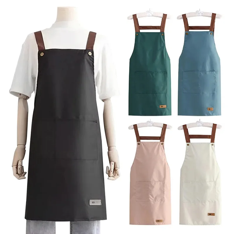 

Unisex Waterproof Apron Resistant Dirt Apron Kitchen Oil-Proof Clothes Sleevesless Cooking Aprons Kitchen Cleaning Accessories