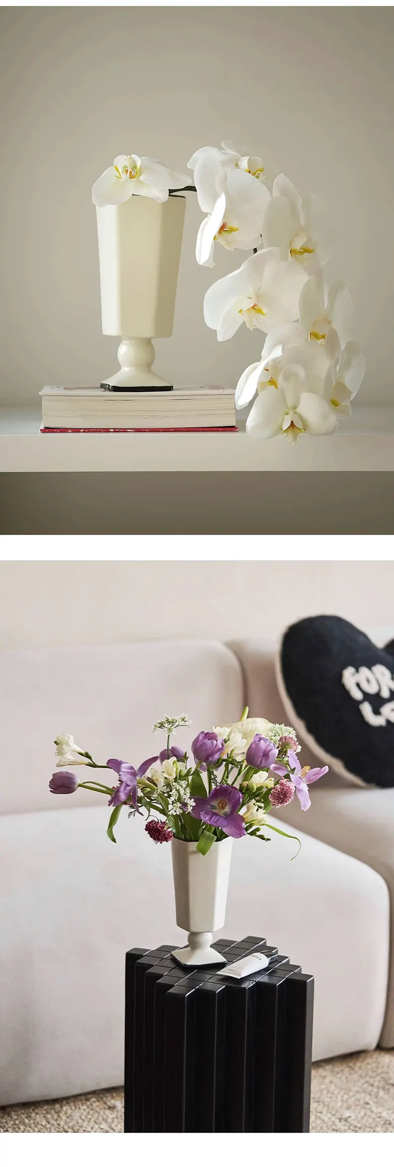 Nordic Geometric Ceramic Vase Ornaments Living Room Dining Table Wine Cabinet Desktop Flower Arrangement Vases Home Decoration
