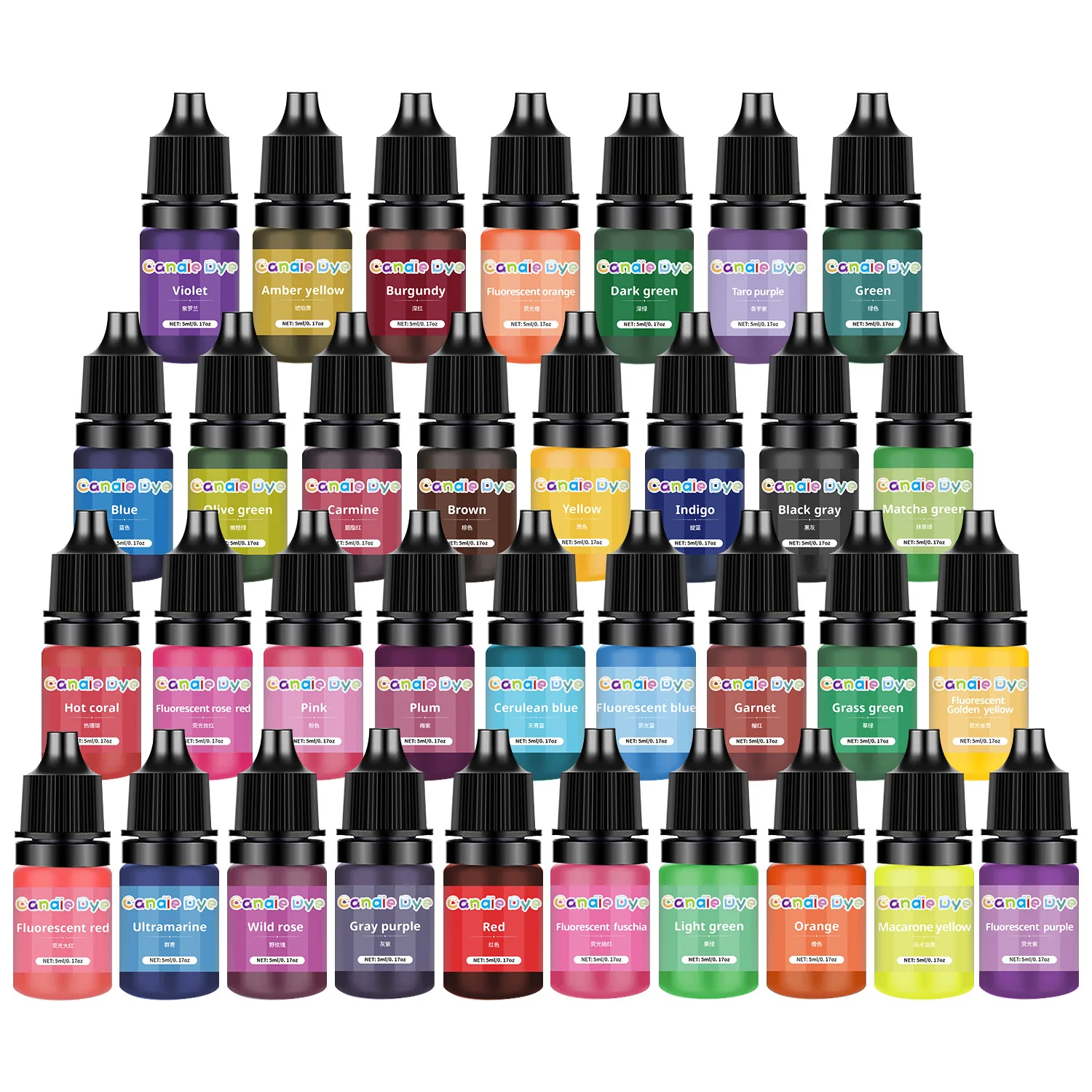 33 Kleuren Kaarskleurstoffen Pigment Aromatherapie Vloeibare Kleurstof Pigment Diy Kaars Mal Zeepkleuring Handgemaakte Ambachten Harspigment