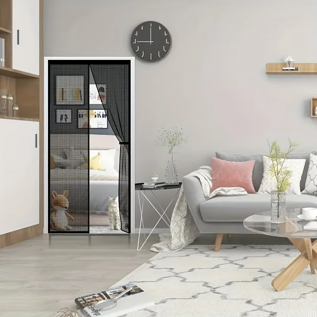 Magnetic Screen Curtain - Easy Install Insect Net for Doors/Windows, Breathable Polyester, Summer Essential 5