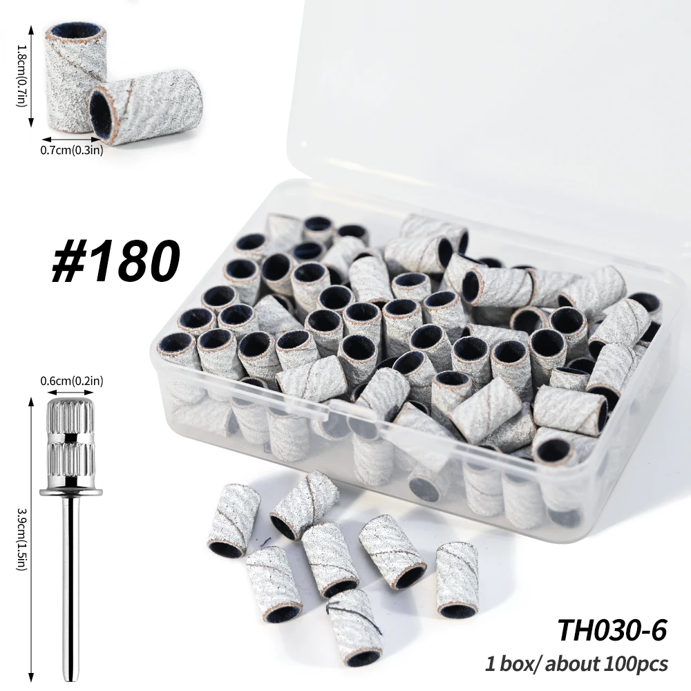 100 Pieces Large Nail Sanding Bands Professional Nail Manicure Great Fit for Nail Drill Bits for Acrylic Nails (180 Grit, Zebra) 100 Pieces Large Nail Sanding Bands Professional Nail Manicure Great Fit for Nail Drill Bits for Acrylic Nails (180 Grit, Zebra)