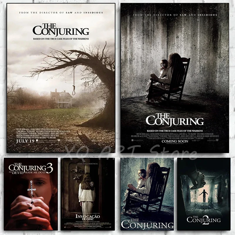 

Classic The Conjuring Series Horror Movie Poster Canvas Painting And Print Picture for Living Room Wall Art Home Decor Frameless