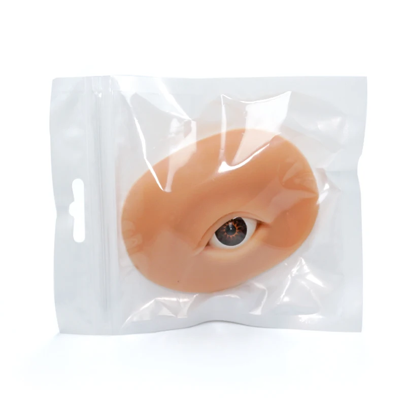 

Makeup Supplies 1 Pair Microblading 6D Eyebrow Tattoo Practice Skin Textured Bionic Silicone Smooth Soft For Eyelash Eye Part