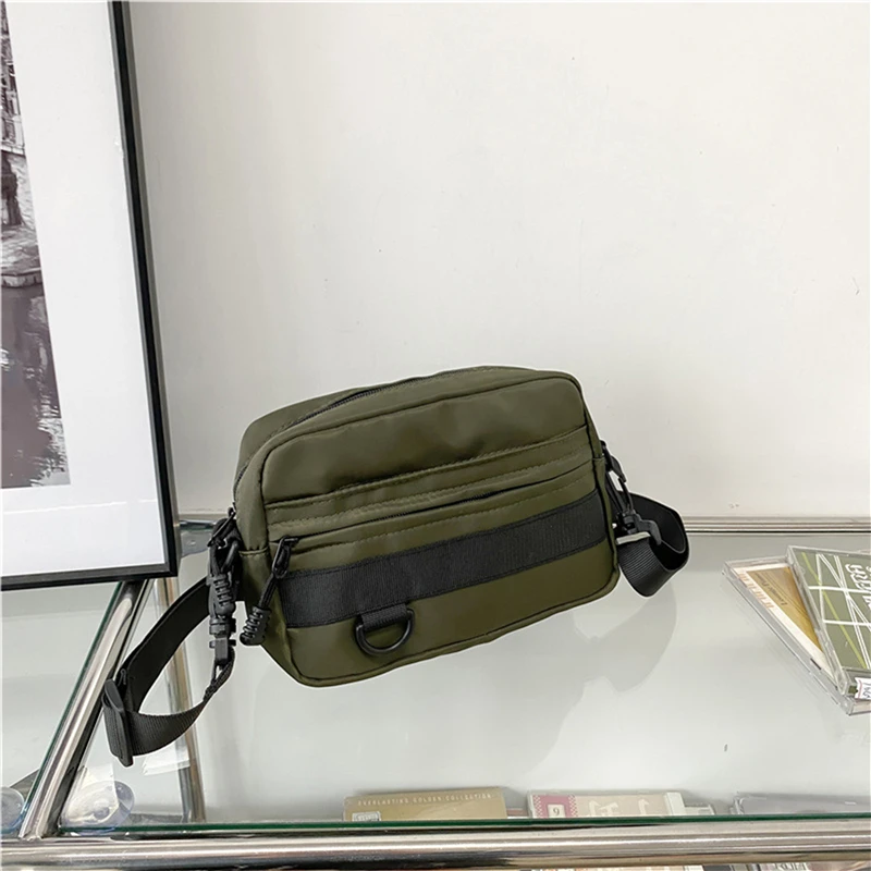 Casual Men Women Unisex Crossbody Bags Fashion Solid Color Couple Shoulder Bag High Quality Nylon Messenger Bag Handbags - 5