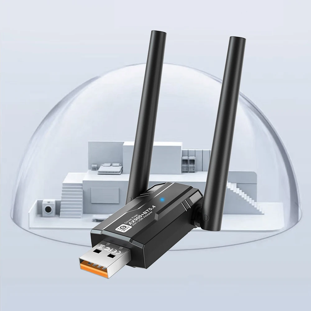 드라이버가 필요 없는 무선 네트워크 카드 블루투스 호환 5.4 USB WiFi 동글 900Mbps 2.4G&5GHz 노트북용 Windows 10 11
