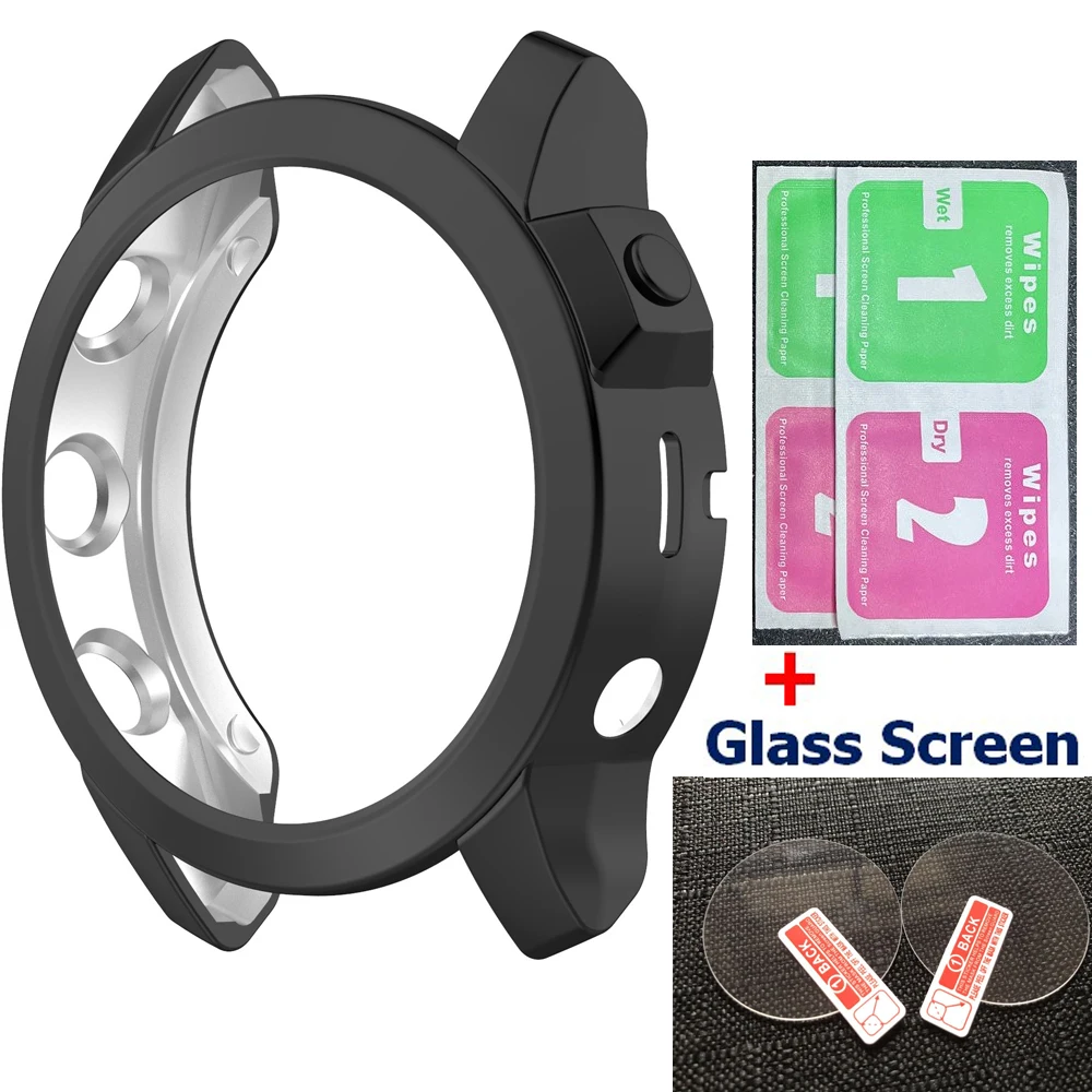 HD Glass Screen Protective Case For Garmin Fenix7/Fenix7S/Fenix7X Watch Band Frame Bracelet Frame Cover for Garmin Fenix 7 Film 