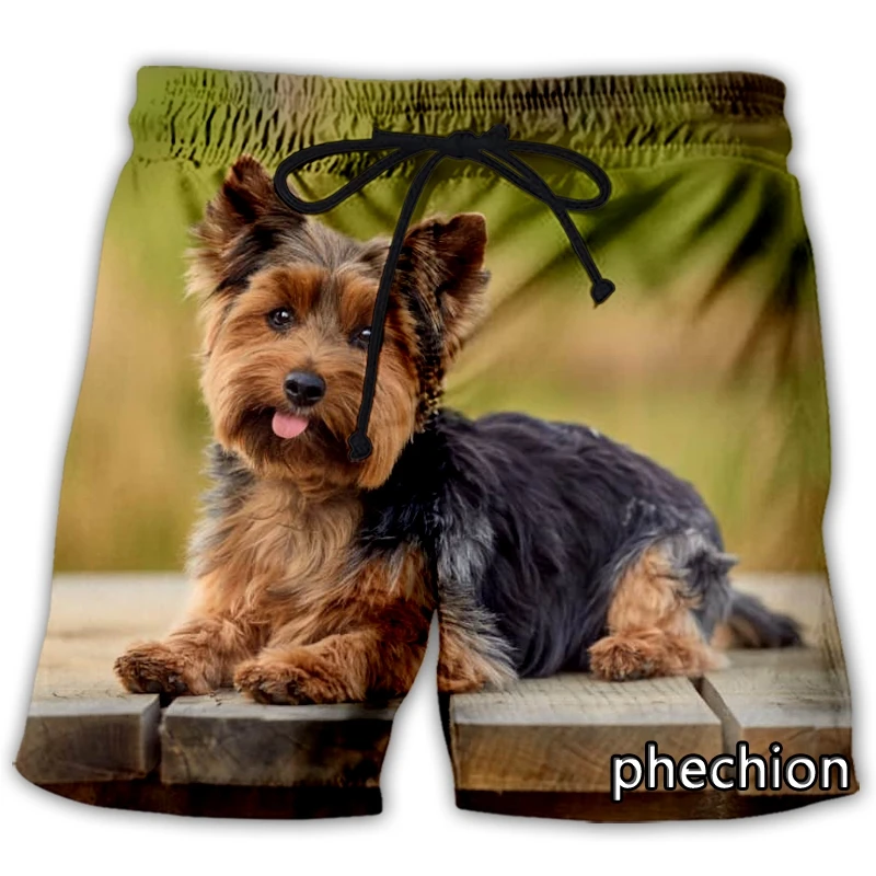 

phechion New Men/Women Yorkshire Terrier 3D Printed Casual Shorts Fashion Streetwear Men Loose Sporting Shorts A79